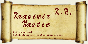 Krasimir Nastić vizit kartica